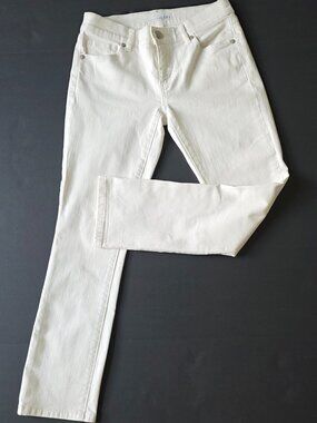 LOFT White Skinny Crop Jeans Petite 24/00